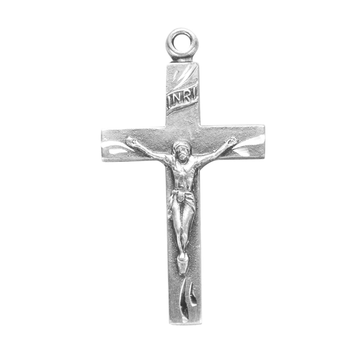 Front of Basic Engraved Crucifix Pendant