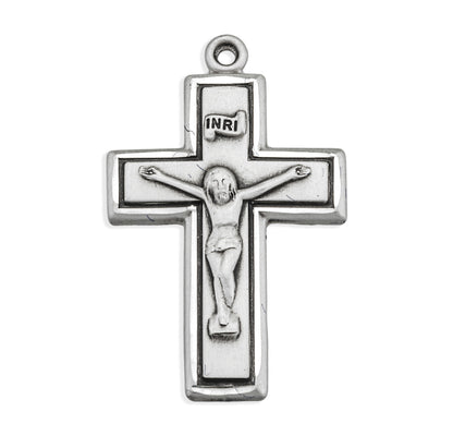 Front of Wide Cross Crucifix Pendant