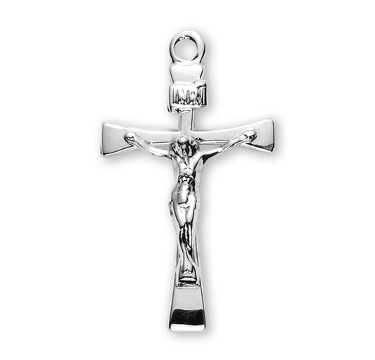 Narrow Tapered Crucifix Pendant