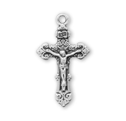 Sterling Silver Fancy Filigree Crucifix pendant
