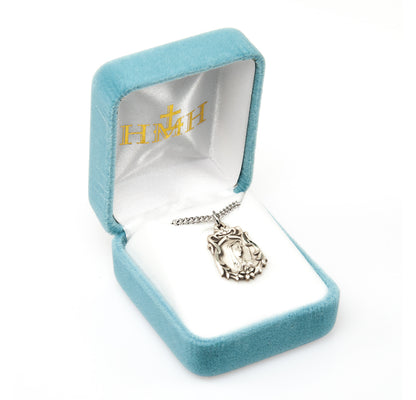 Our Lady of Sorrows Necklace - Sterling Silver Pendant on 18" Stainless Chain (S357718)
