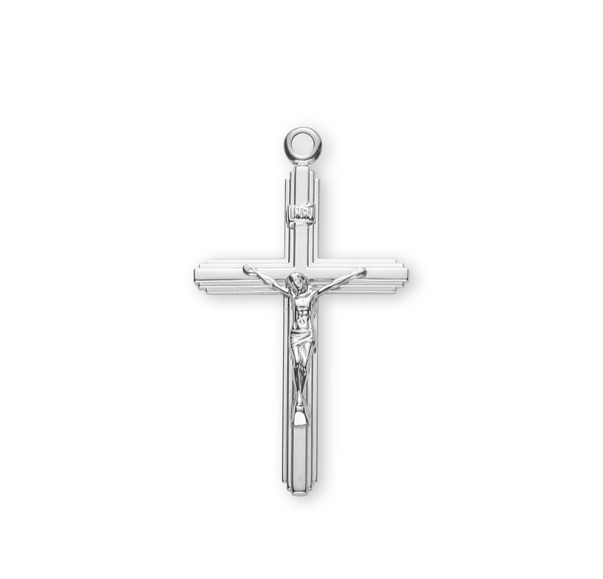 Mens Inlayed Crucifix Pendant
