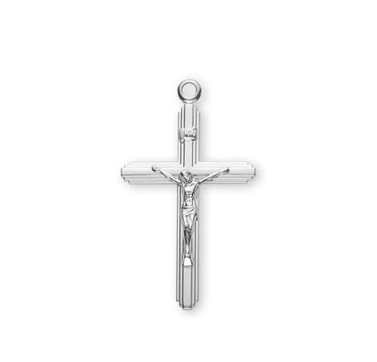 Mens Inlayed Crucifix Pendant