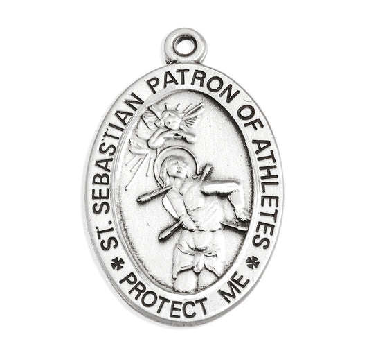 Front of St. Sebastian Baseball Pendant
