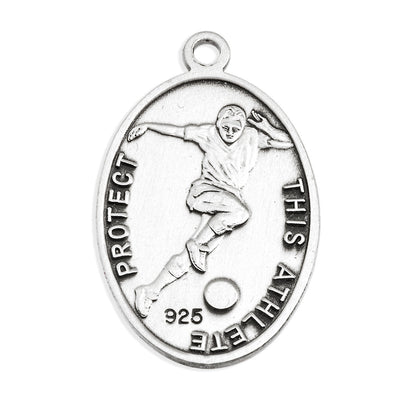 Back of St. Sebastian Soccer Pendant