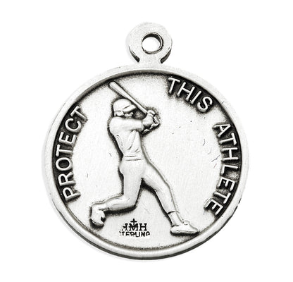 Back of St. Sebastian Baseball Pendant