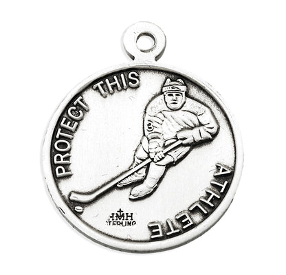 Back of St. Sebastian Hockey Pendant