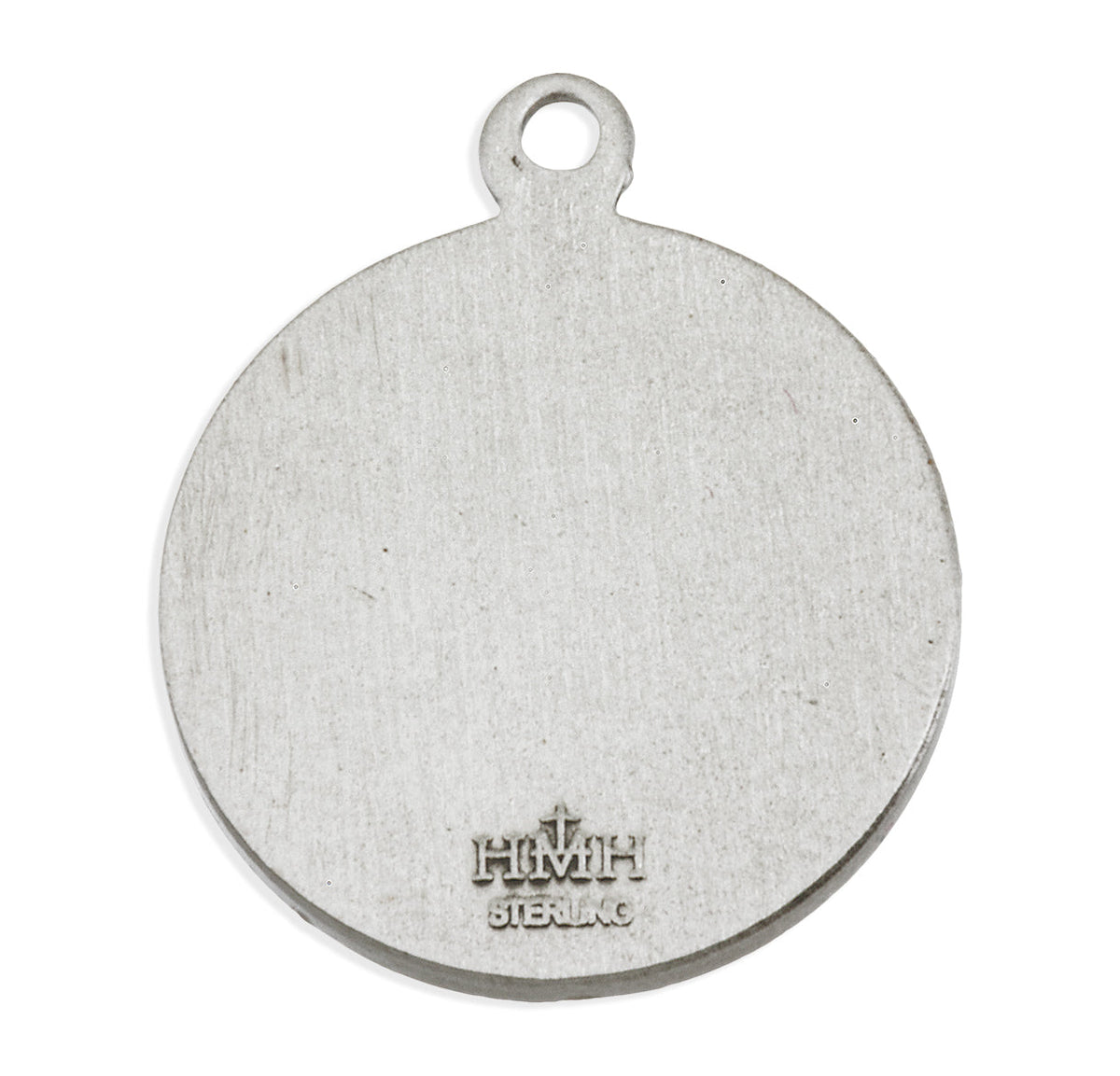 St. Rita Necklace - Sterling Silver 0.7" Round Pendant On 18" Stainless Chain