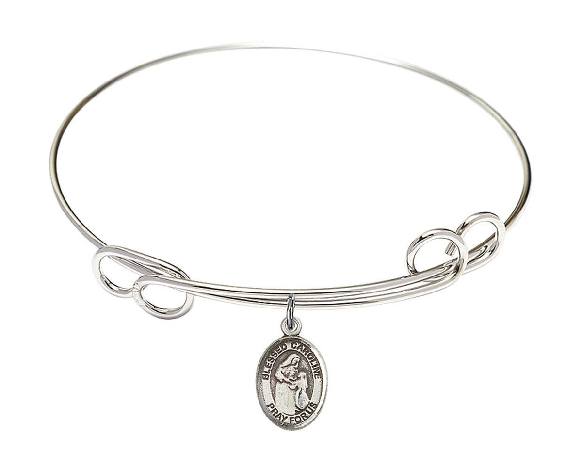 Blessed Caroline Gerhardinger Double Loop Bangle Bracelet - Sterling Silver Charm 9281SS