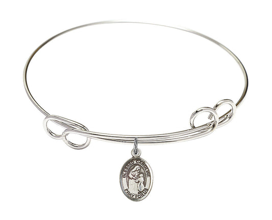 Blessed Caroline Gerhardinger Double Loop Bangle Bracelet - Sterling Silver Charm 9281SS