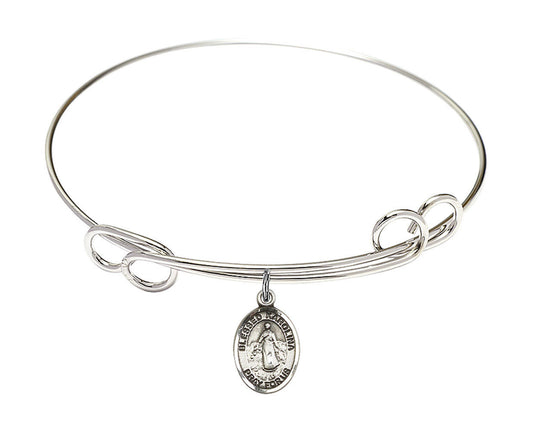 Blessed Karolina Kozkowna Double Loop Bangle Bracelet - Sterling Silver Charm 9283SS