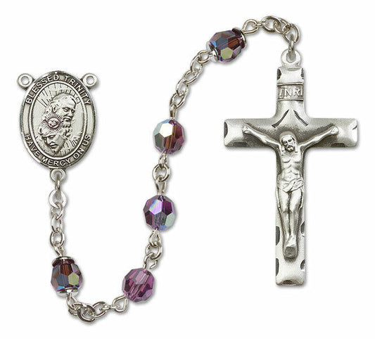 Blessed Trinity Sterling Silver Rosary - 16 Color Options 8249/0644