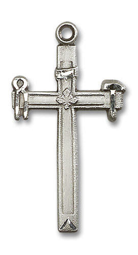 Carpenter Cross Pendant - Sterling Silver 1 3/8 x 3/4 2394SS