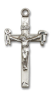 Carpenter Crucifix Pendant - Sterling Silver 1 3/8" x 3/4" (2194SS)
