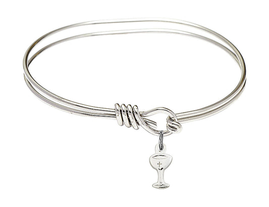 Chalice Eye Hook Bangle Bracelet - Sterling Silver Charm 5614SS