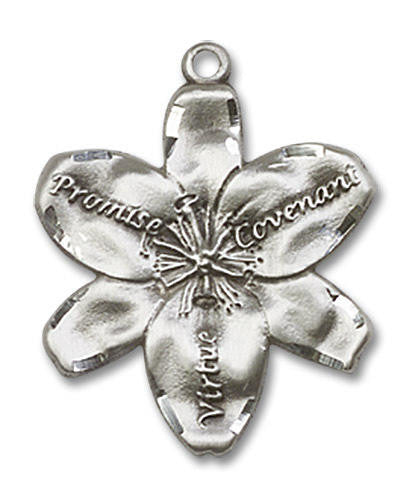 Chastity Flower Pendant - Sterling Silver 2 Sizes