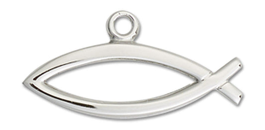 Christian Fish Pendant - Sterling Silver 4250SS