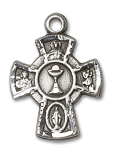 Communion Chalice 5-Way Medal - Sterling Silver Pendant 0845SS