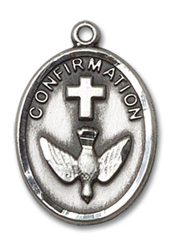 Confirmation Medal - Sterling Silver Oval Pendant 2 Sizes