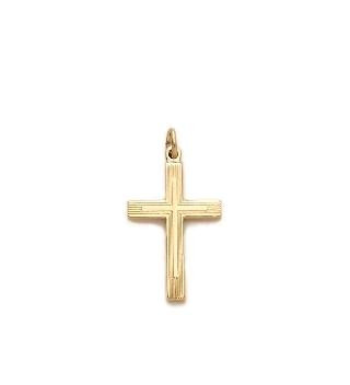 Cross Necklace - Gold-Filled Pendant on 18 Gold-Plated Chain SX7002GH
