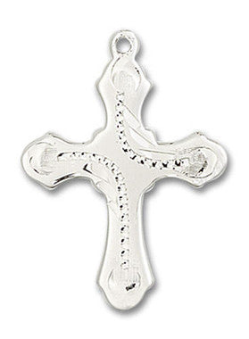 Cross Pendant - Sterling Silver 7/8" x 5/8" (6036SS6)