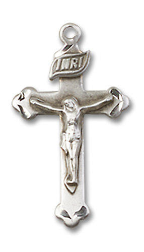 Crucifix Pendant - Sterling Silver 7/8 x 1/2 0669SS