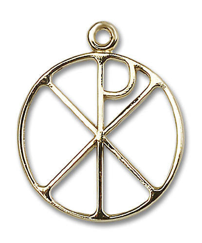Cut Out Chi Rho Pendant - 14kt Gold 1 x 7/8 2295