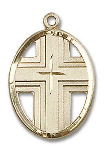 Cut Out Cross Pendant - 14kt Gold 2 Sizes