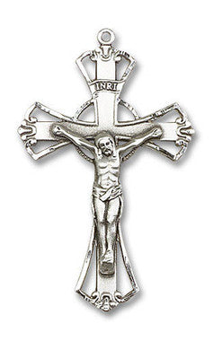 Extra Large Cut Out Crucifix Pendant - Sterling Silver 1 3/4" x 1 1/8" (0643SS)