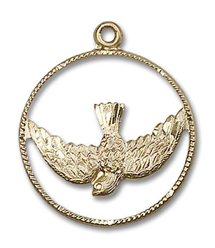 Cut Out Holy Spirit Dove Pendant - 14kt Gold 1 x 7/8 4218