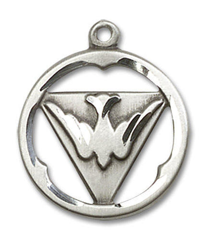 Cut Out Holy Spirit Pendant - Sterling Silver 3/4 x 5/8 4224SS