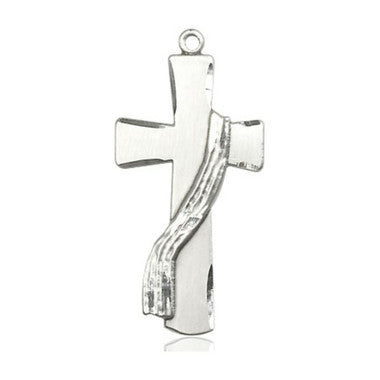 Deacon Large Cross Pendant - Sterling Silver 1 1/8" x 1/2" (6035SS)