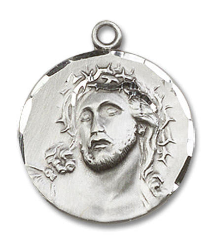 Ecce Homo Medal - Sterling Silver 3/4 x 3/4 Round Pendant 0154SS