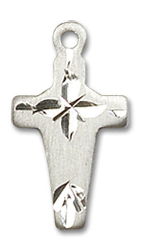 Embellished Cross Pendant - Sterling Silver 5/8 x 1/4 2527SS