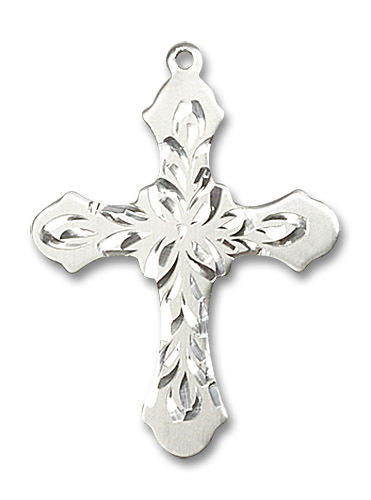 Embellished Large Cross Pendant - Sterling Silver 1 1/4 x 7/8 6037SS3