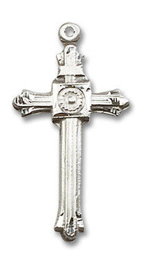 Embellished Large Cross Pendant - Sterling Silver 1 1/8" x 1/2" (6005SS)