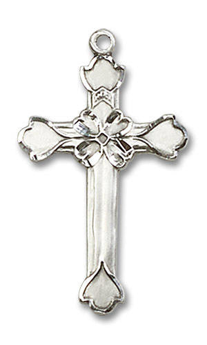 Embellished Large Cross Pendant - Sterling Silver 1 x 5/8 6002SS