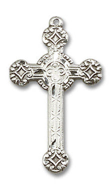 Embellished Large Cross Pendant - Sterling Silver 1" x 5/8" (6006SS)