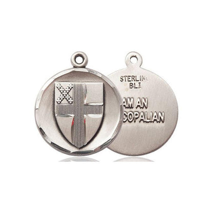 Episcopal Medal - Sterling Silver 7/8" x 3/4" Round Pendant (4237SS)