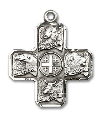 Evangelist Medal - Sterling Silver 7/8 x 3/4 Pendant 4214SS