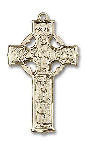 Extra Large Celtic Cross Pendant - 14kt Gold 1 3/8 x 3/4 5439