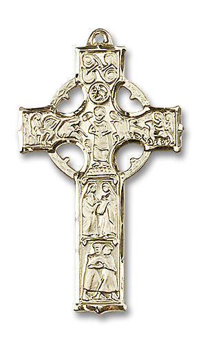 Extra Large Celtic Cross Pendant - 14kt Gold 1 5/8 x 7/8 5459