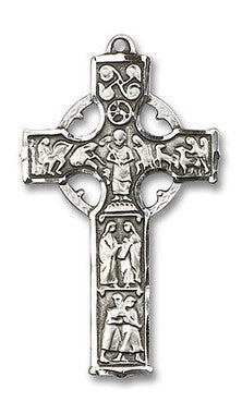 Extra Large Celtic Cross Pendant - Sterling Silver 1 5/8" x 7/8" (5459SS)