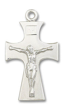 Extra Large Celtic Crucifix Pendant - Sterling Silver 1 1/2" x 7/8" (5674SS)