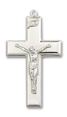 Extra Large Crucifix Pendant - Sterling Silver 1 7/8" x 1" (2189SS)