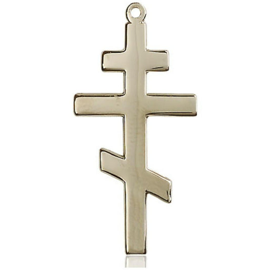 Extra Large Orthodox Cross Pendant - 14kt Gold 1 3/8 x 5/8 0241