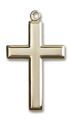 Extra Large Simple Cross Pendant - 14kt Gold 1 3/8 x 3/4 2192
