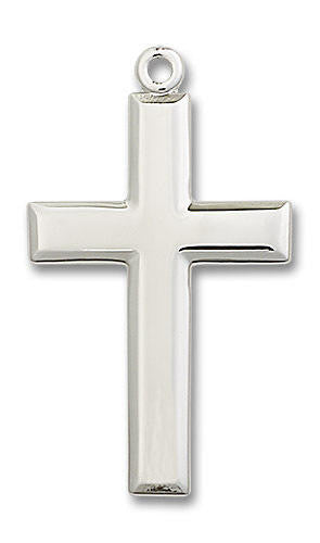 Extra Large Simple Cross Pendant - Sterling Silver 1 3/8 x 3/4 2192SS