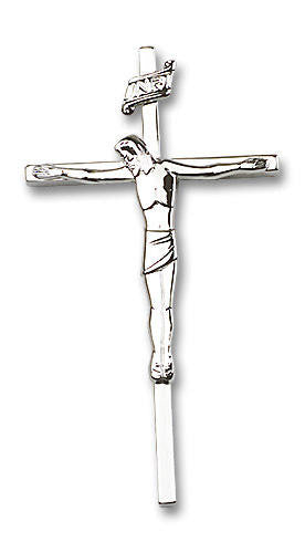 Extra Large Simple Crucifix Pendant - Sterling Silver 1 7/8 x 1 0030SS
