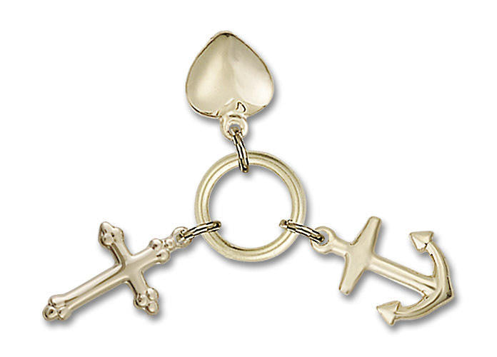 Faith, Hope and Charity Pendants - 14kt Gold 1 1/4 x 1 5/8 4158